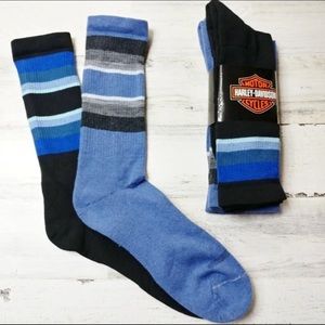 Harley-Davidson Merino Wool Blend Boot Sock, 2 Pairs, Size L, NWT